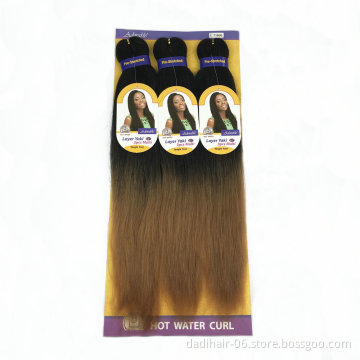 Ombre color Korean fiber Yaki braiding hair wholesale pre-stretched EZ braid